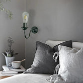 Black Single-Arm Exposed Bulb Wall Lamp - Clowas
